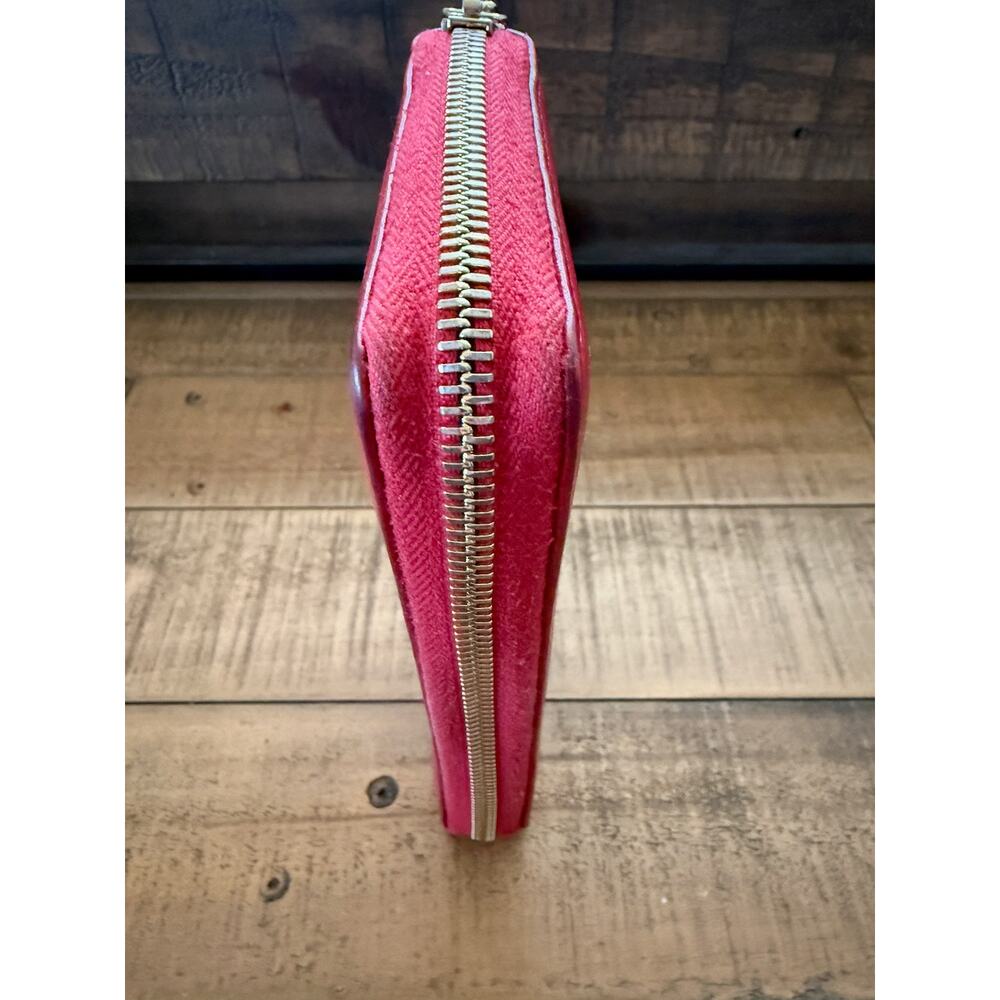 Gucci Soho Wallet Women's Red Leather Zip Around Tassel GG Logo W/COA - Picture 6 of 14